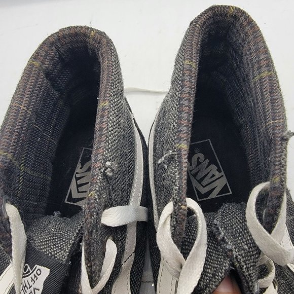 VANS Sk8 Hi Mens 8.5 Tweed Black True White Sneaker Shoes High Tops Athletic main image 4